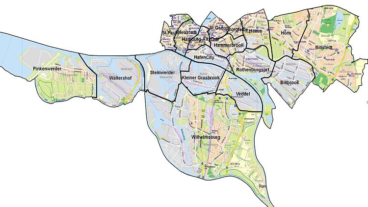 Karte Hamburg-Mitte