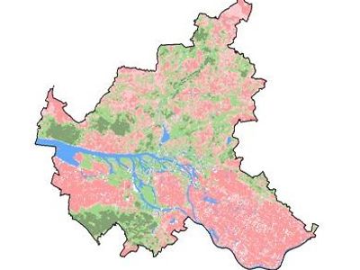  Das Bild stellt auf der Hamburgkarte die Bereiche mit unterschiedlichen Versickerungspotentialen dar.