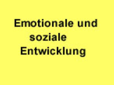  Schriftzug Emotionale und soziale Entwicklung