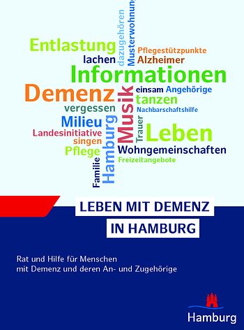 Titelseite der Broschüre Leben mit Demenz in Hamburg