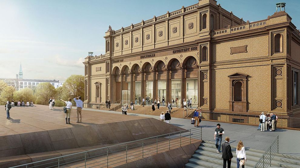Visualisierung geplantes Eingangsportal Kunsthalle Hamburg