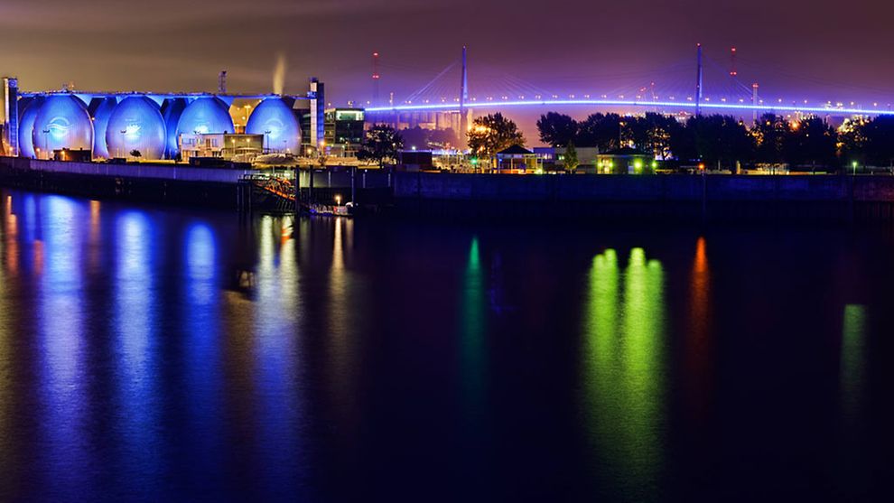 Die Farbe des Blue Port Hamburg