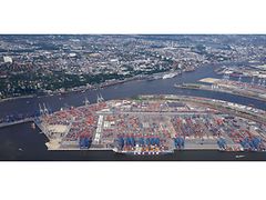  Hamburger Hafen von oben