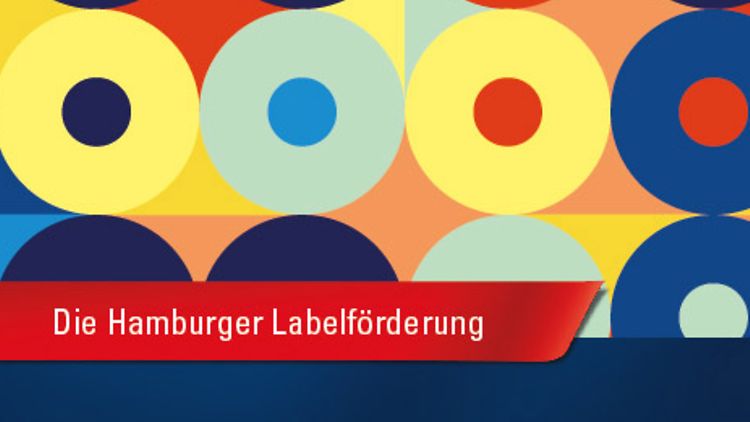  Buntes Coverbild des Flyers zur Hamburger Labelförderung