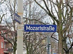  Straßenschild Mozartstraße