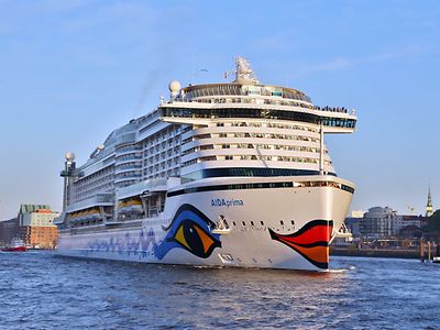  AIDAprima: Erstanlauf des Hamburger Hafens am 21. April 2016 