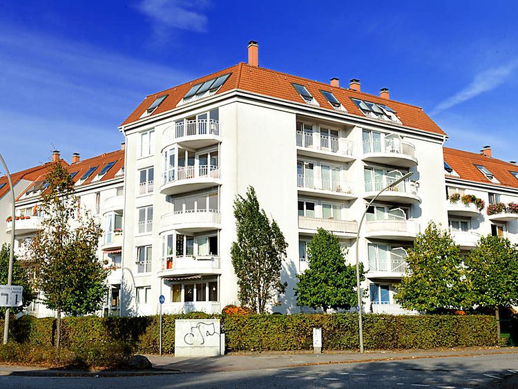  Neubauviertel mit Wohnblocks mit Balkonen in Jenfeld