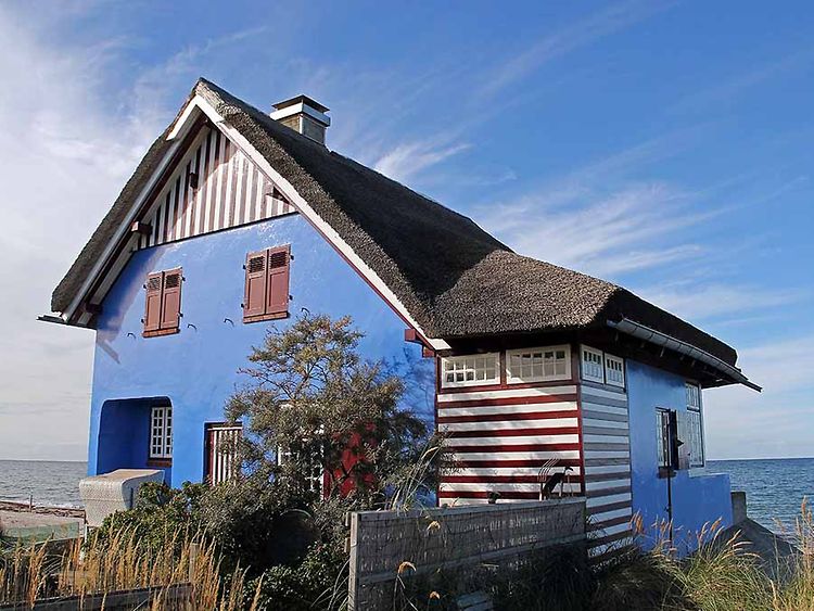  Fehmarn: "Das blaue Haus", Graswarder, Heiligenhafen