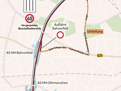  Sanierung der A 7 Richtung Flensburg