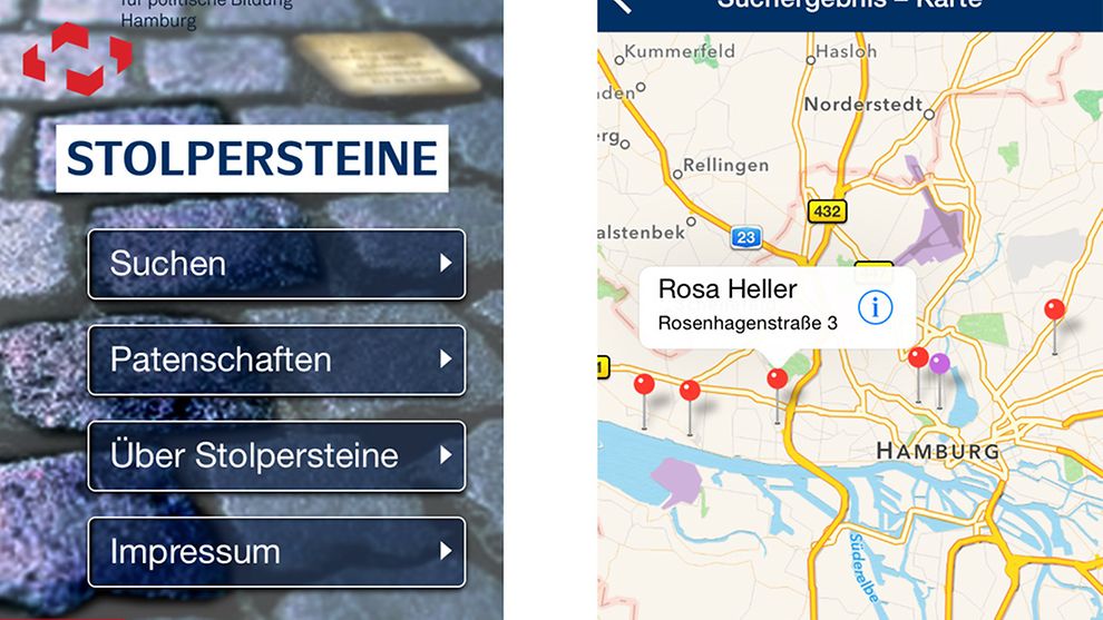  Stolpersteine Hamburg App