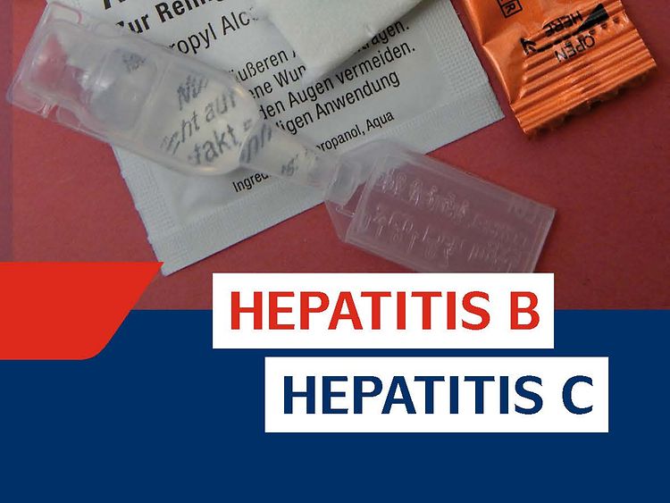 Titelseite Flyer Hepatitis B - Hepatitis C: Informationen zu Krankheitsverlauf, Ansteckung, Impfungen und Schutz