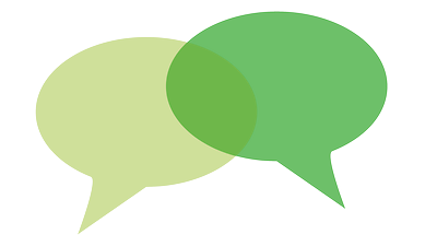 Symbolbild Sprechblase grün